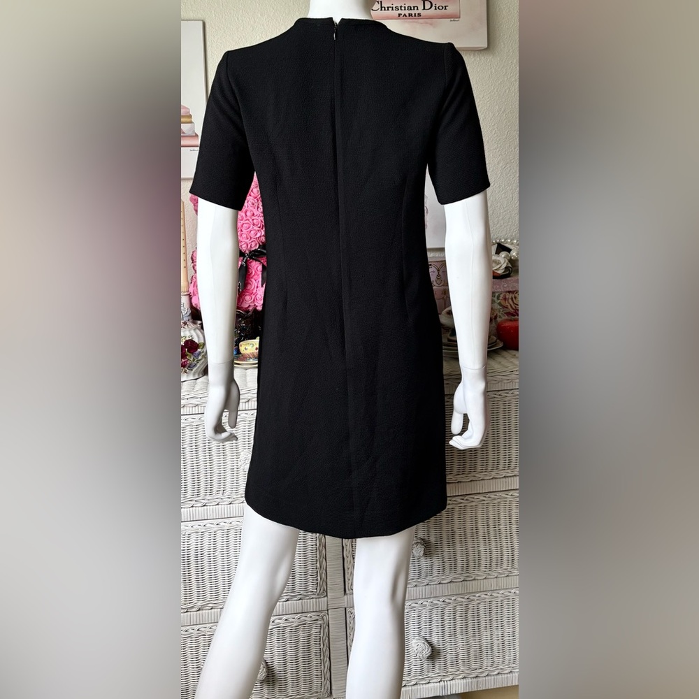 Sandro Lace Bibbed Modest Conservative dress in Black & Cream colors Size Small - Picture 5 of 11
